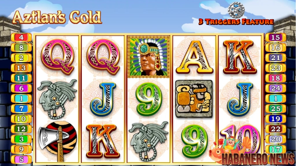 Nikmati keseruan dalam permainan slot online Aztlan's Gold dari Habanero yang menggunakan tema kekayaan budaya Aztec dalam kemasan visual yang memukau dan fitur permainan yang menguntungkan. Game ini memiliki latar hutan rimba, kuil berlapis emas, dan simbol-simbol seperti patung dewa, artefak kuna, serta harta karun membuat nuansa petualangan semakin kental.